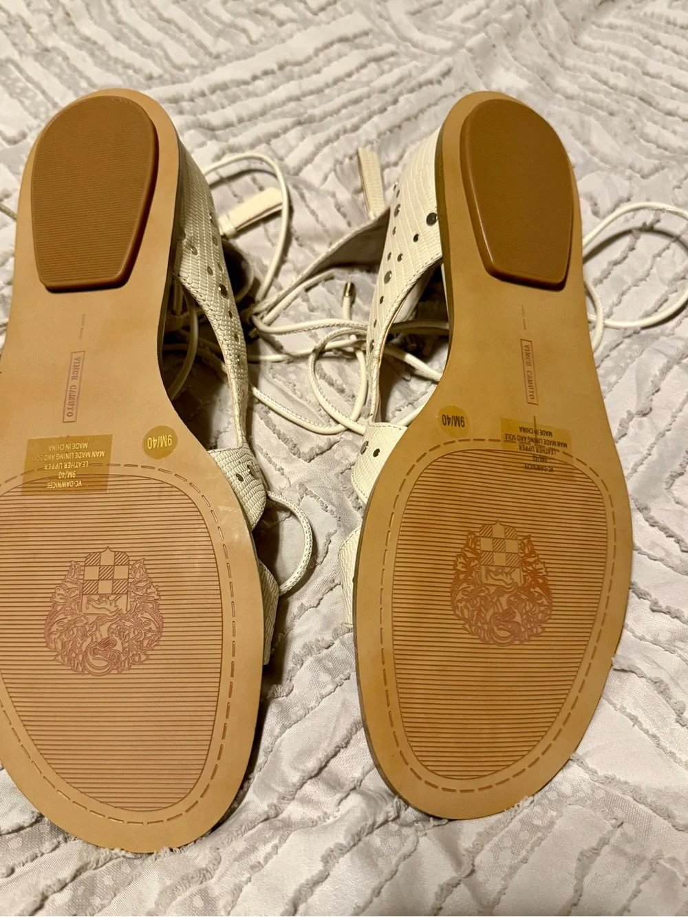 Vince Camuto Dawnicee Lace-Up Sandals with Stud Accents